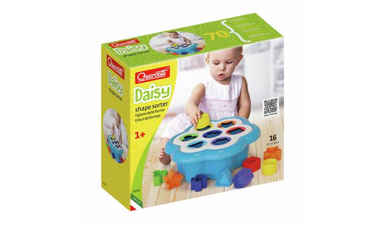 Quercetti Daisy Shape Sorter bucket toy, imported from the UK
