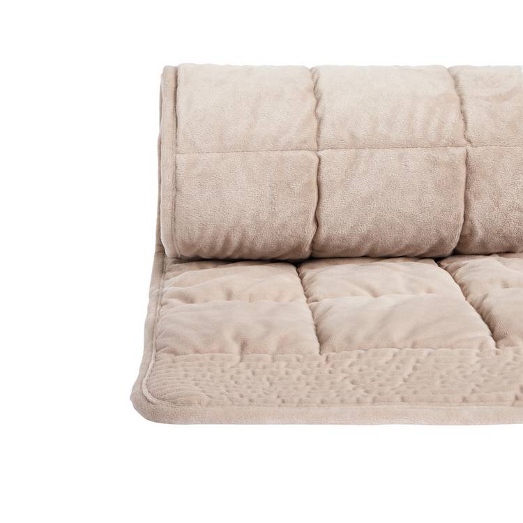 Habitat velvet quilted bedspread beige 200x150cm - British product