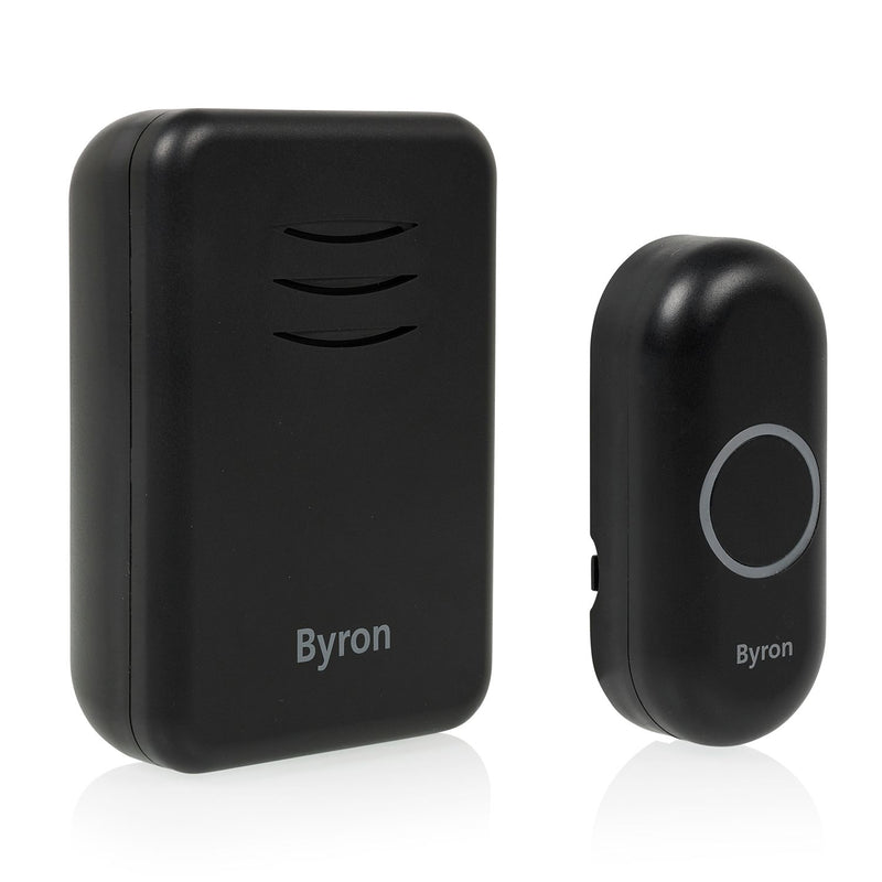 Byron portable doorbell black, imported from the UK