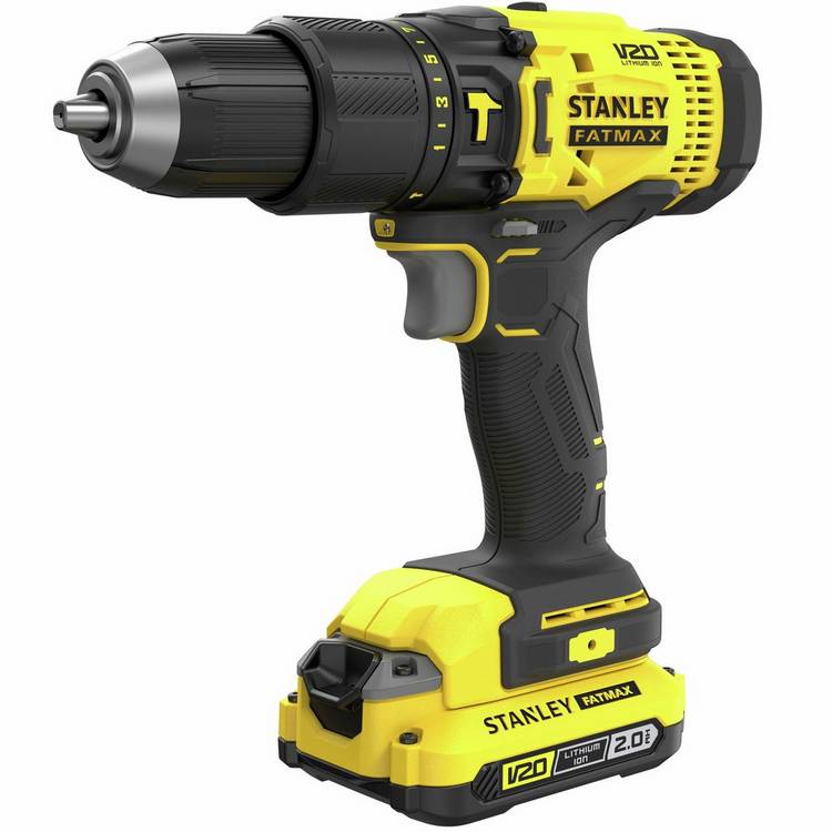 Stanley V20 Fatmax cordless drill kitbox with battery, imported from the UK