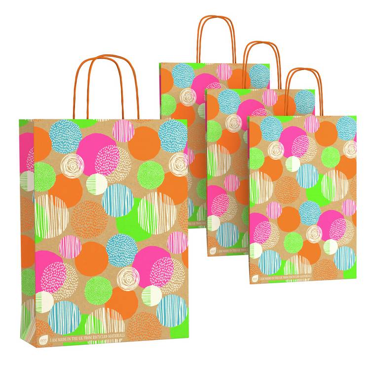 Eco Nature polkadot bags pack of 4, imported from the UK