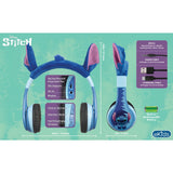 Disney Stitch Bluetooth headphones blue - British product