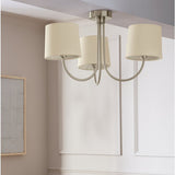 Argos Home 3 light flush ceiling light natural chrome 53cm (British brand)