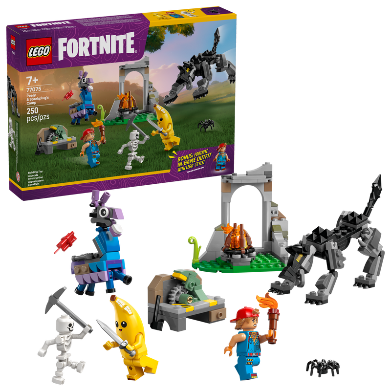 LEGO Fortnite Peely Sparkplug Camp 250 pieces, imported from the UK