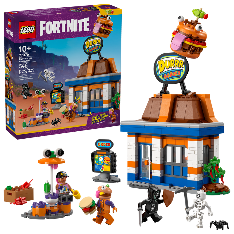 LEGO Fortnite Durrr Burger Restaurant Set, imported from the UK