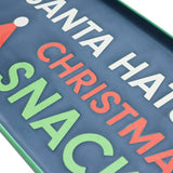 Habitat stoneware serving platter Christmas slogan blue 36.8cm, UK version