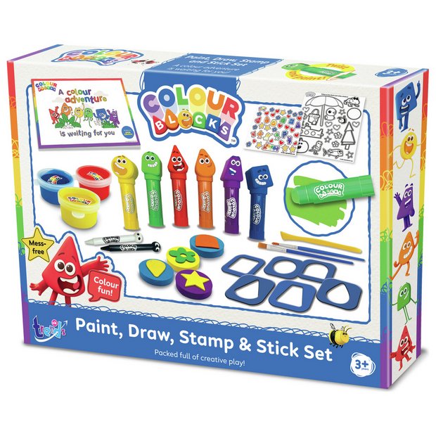 Colourblocks Activity Set with paint sticks and stencils, UK version