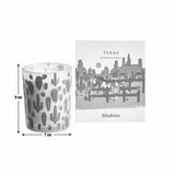 Habitat Texas candle green glass holder cactus artwork (British brand)