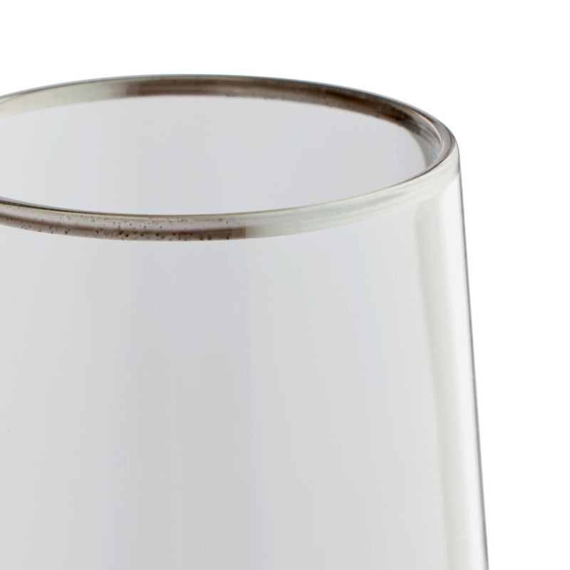 Argos Home silver rim champagne glasses set of 4, imported from the UK