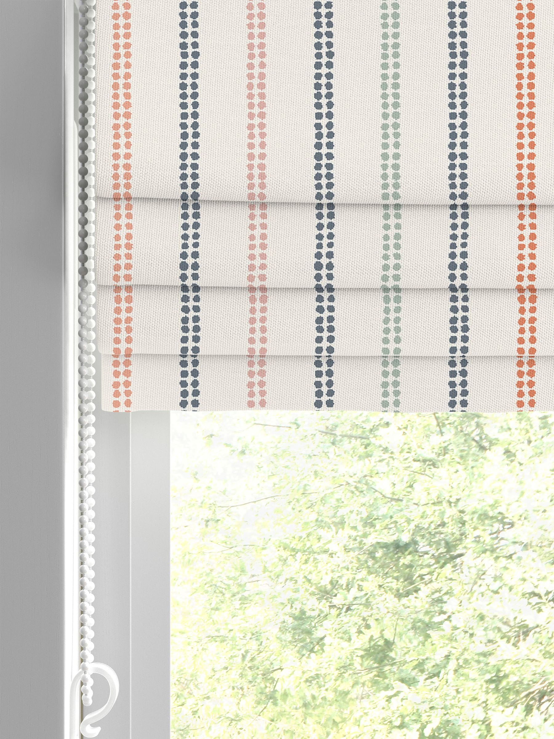 Laura Ashley Apricot Candy Stripe 100% cotton roman blinds - British product
