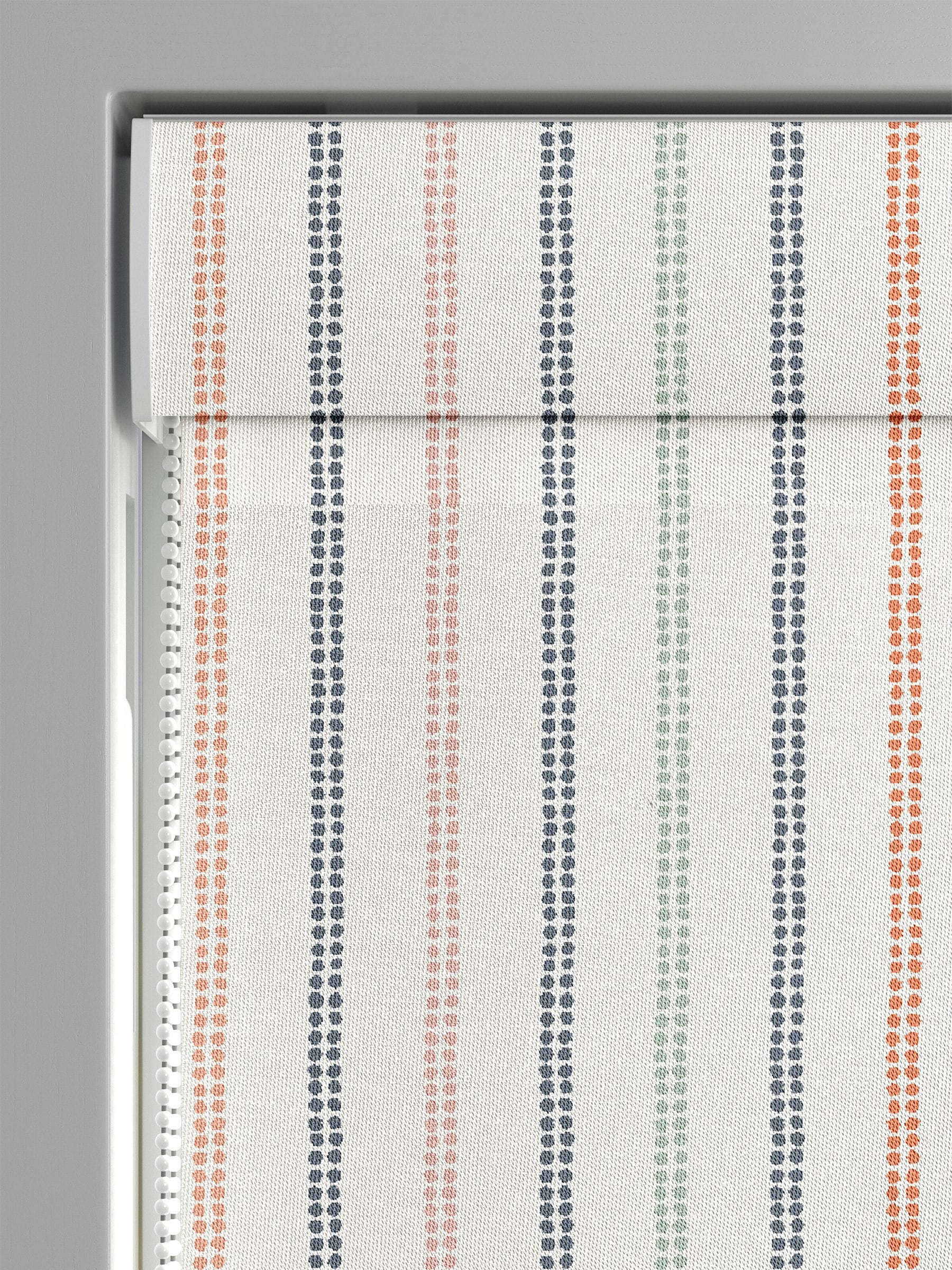 Laura Ashley Apricot Candy Stripe 100% cotton roman blinds - British product