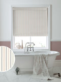 Laura Ashley Apricot Candy Stripe 100% cotton roman blinds - British product