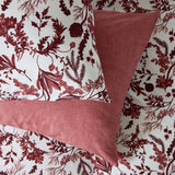 Argos Home burgundy foliage print bedding set single (British brand)
