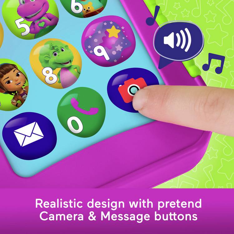 Fisher-Price musical toddler toy phone Hey Barney Phone (British brand)