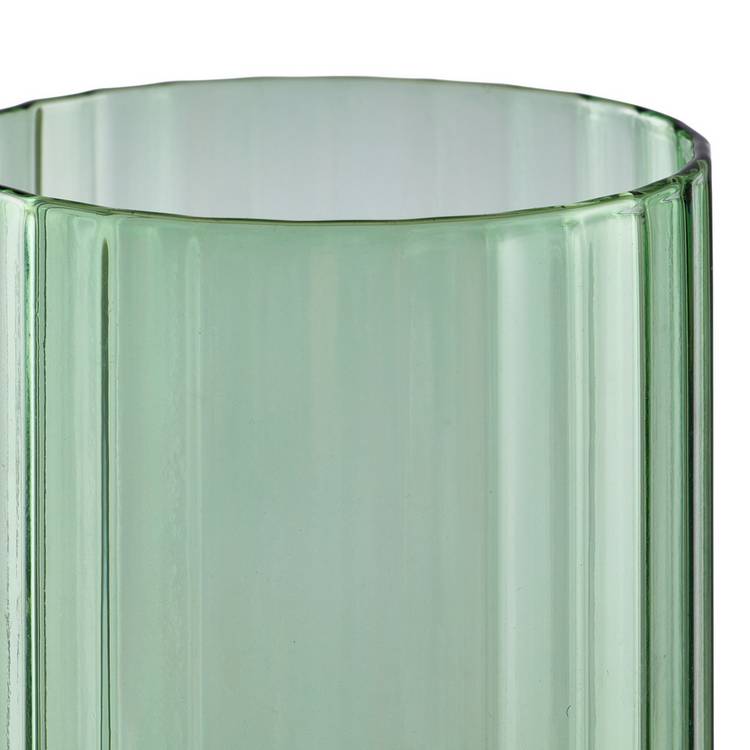 Habitat green ribbed hi ball glasses set of 4, UK version