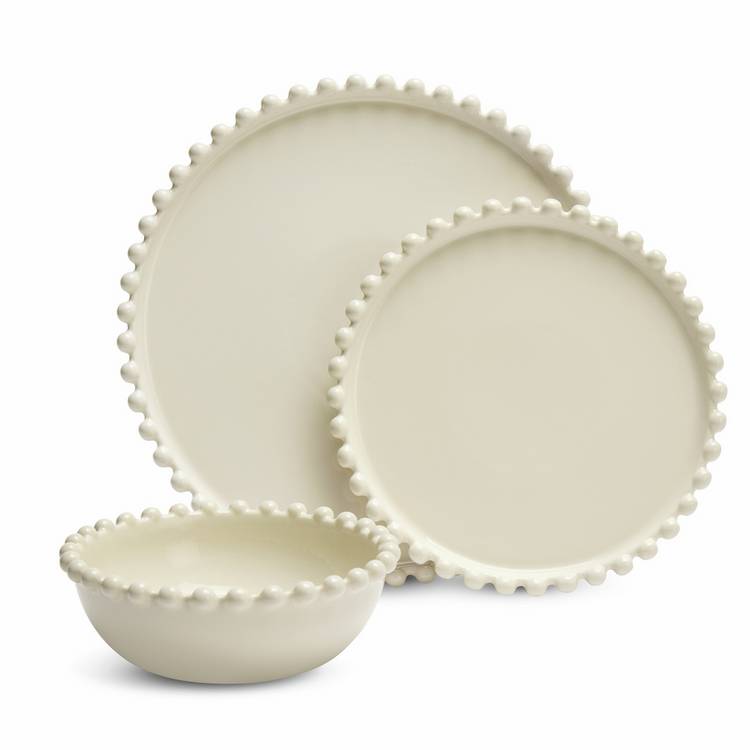 Habitat stoneware dinner set cream 12 piece, UK version