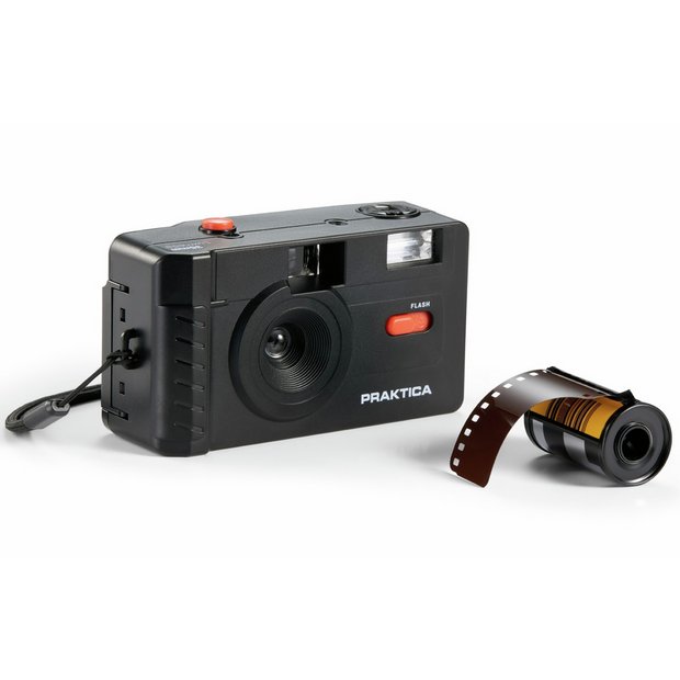 Praktica reusable film camera black 35mm, UK version