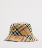 Burberry bucket hat with Check pattern and EKD emblem (British brand)