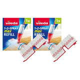 Vileda 1-2 Spray Max mop refill pads pack of 2, imported from the UK