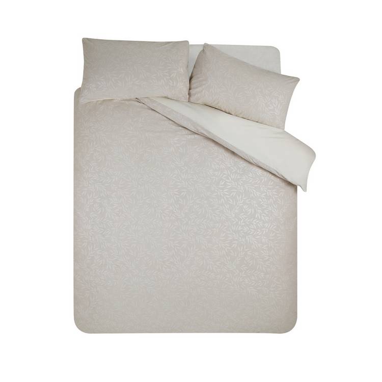 Catherine Lansfield Leaves Natural bedding set single - British product