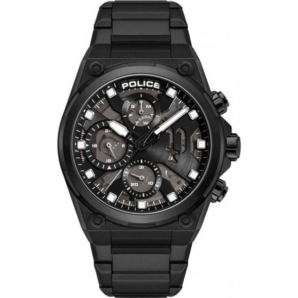 Police Black Mens Airflow Watch stainless steel, UK version