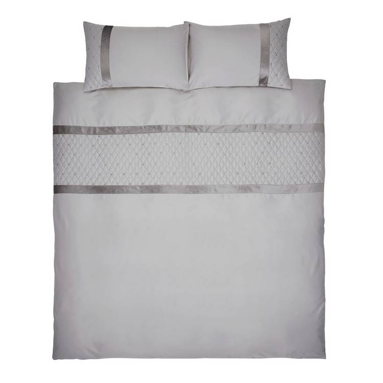 Catherine Lansfield Sequin Silver double bedding set, UK version