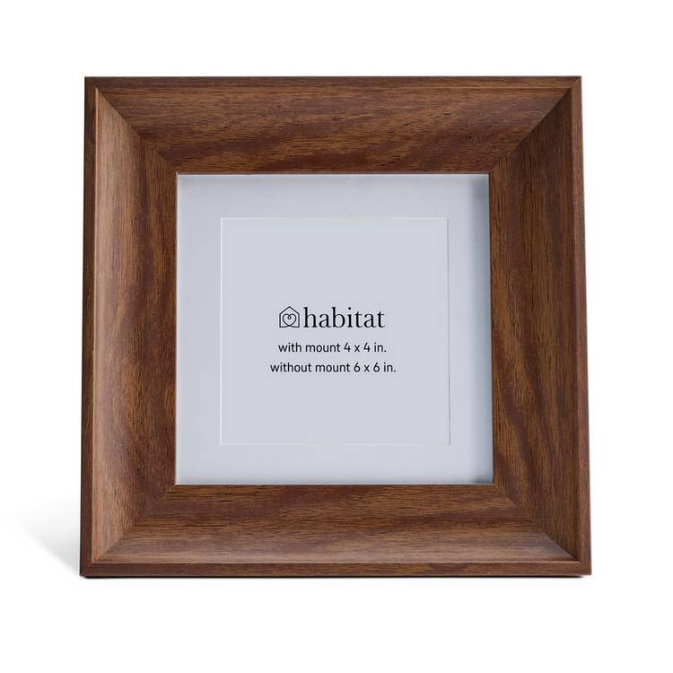 Habitat walnut wood picture frame 4x4, UK version