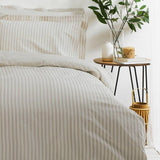 Yard cotton stripe natural bedding set single size, UK version