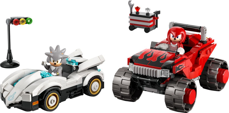 LEGO Silver's Car vs Knuckles Monster Truck building toy, imported from the UK