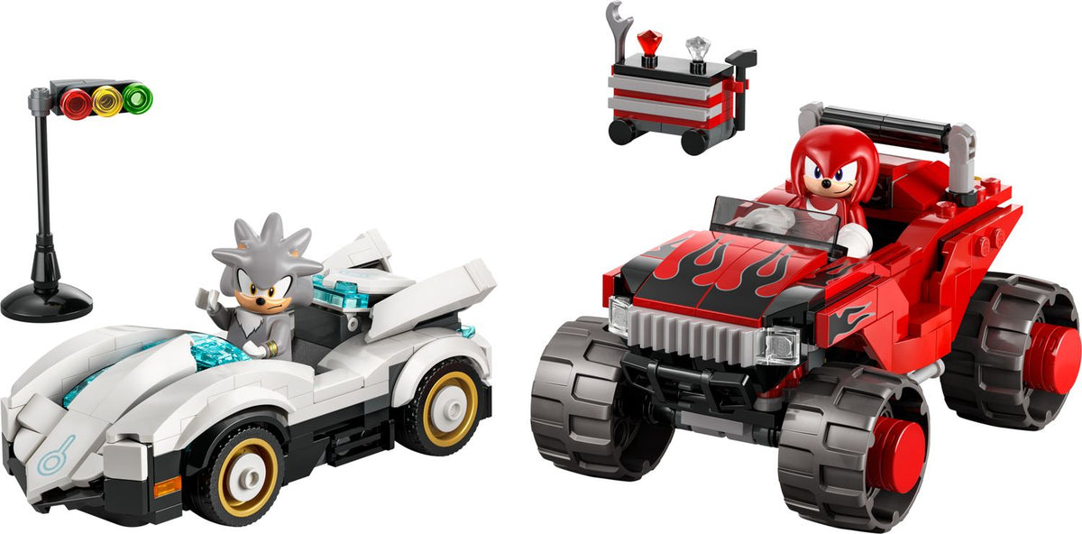 LEGO Silver's Car vs Knuckles Monster Truck building toy, imported from the UK