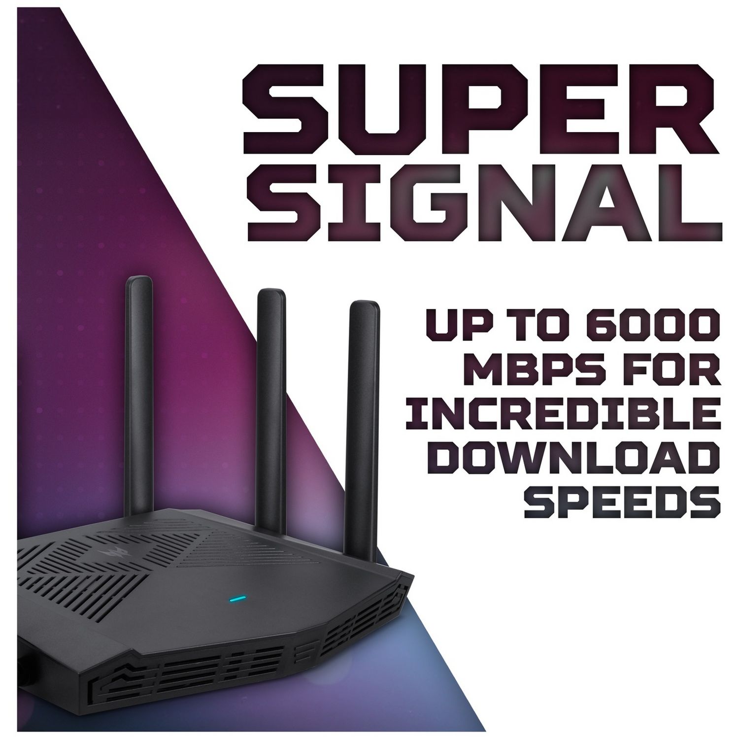 Acer Predator Connect W6x dual-band Wi-Fi 6 router (British brand)