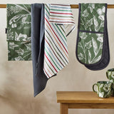 Habitat textile set green floral stripe, UK version