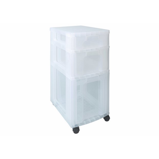 Really Useful 3 drawer plastic storage tower 44 litre (British brand)