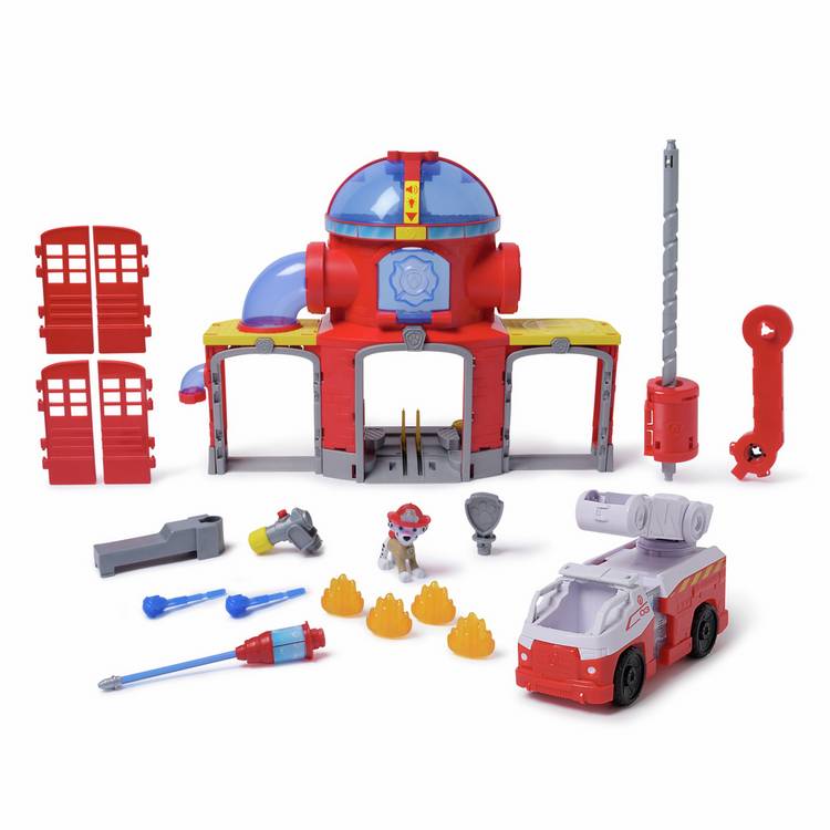 PAW Patrol Fire Station playset with Marshall (British brand)