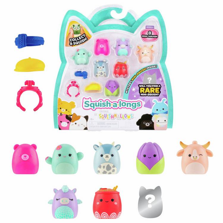 Squish-a-longs mini collectible figures 8-pack, imported from the UK