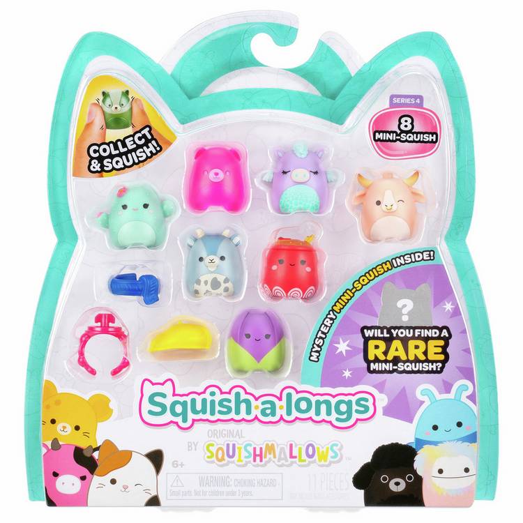 Squish-a-longs mini collectible figures 8-pack, imported from the UK
