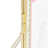Habitat green pink scallop metal frame 4x6, imported from the UK