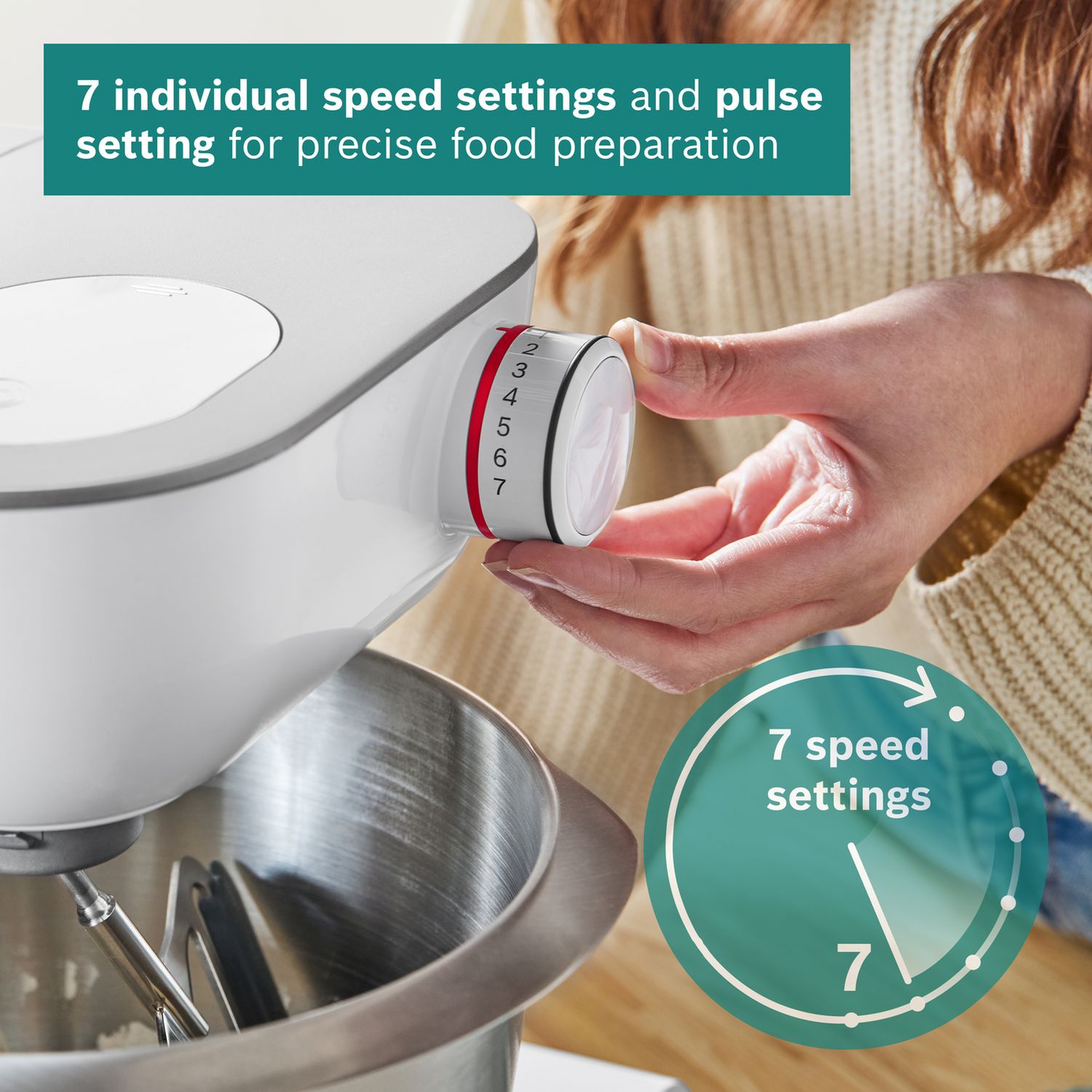Bosch MUM5X stand mixer with scale and coffee grinder (British brand)