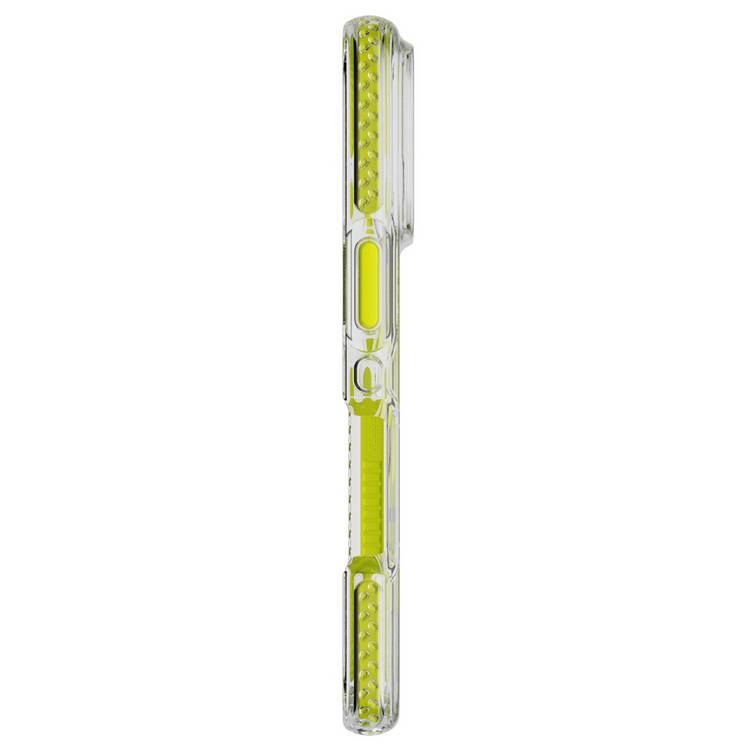 Tech21 EvoCrystal Glow phone case for iPhone 17 Pro Green, imported from the UK