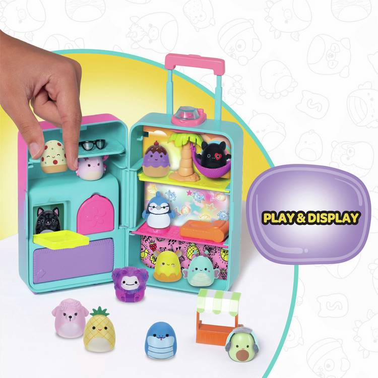 Squish-a-longs on-the-go luggage playset with mini characters - British product