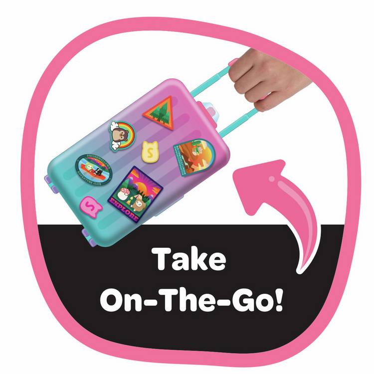 Squish-a-longs on-the-go luggage playset with mini characters - British product