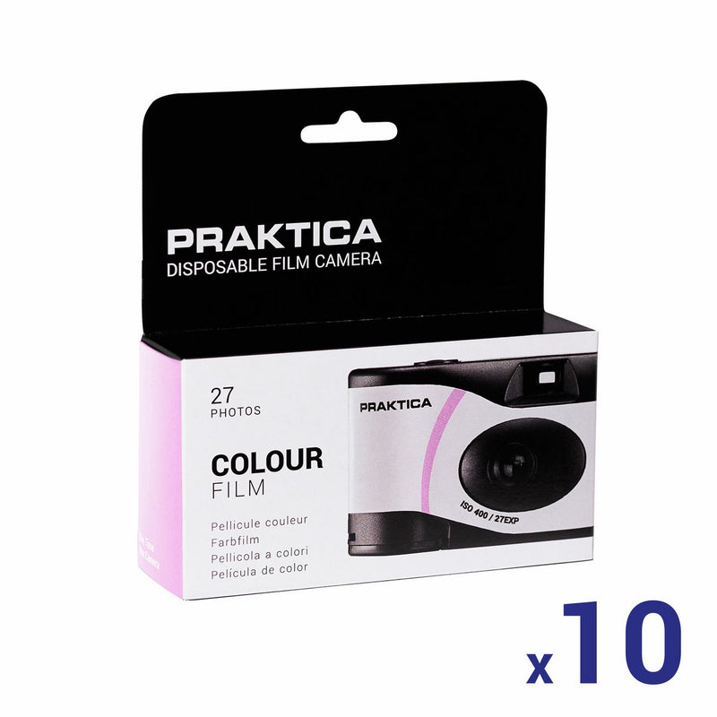 Praktica Single Use Disposable Camera Pink pack of 10, imported from the UK