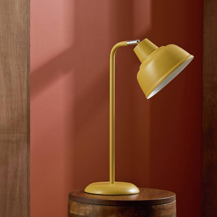 Argos Home Benson metal table lamp mustard, imported from the UK