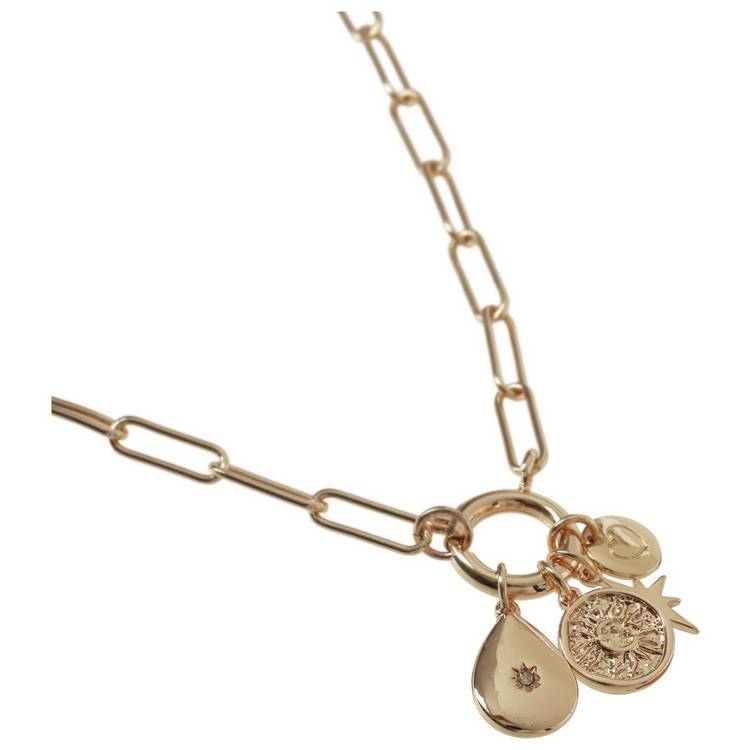 Liars & Loves gold charm pendant necklace 47cm (British brand)