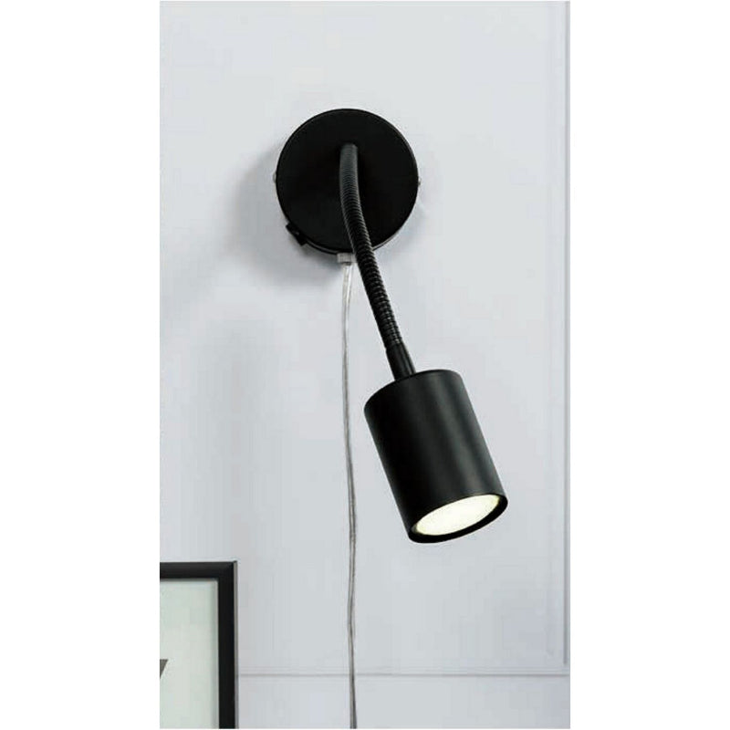 Nordlux wall light black 35.5cm wide, imported from the UK