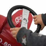 Goki red retro metal ride on airplane (British brand)