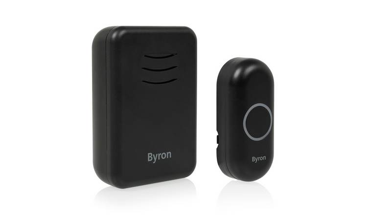 Byron wireless doorbell set black, UK version