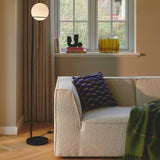 Nordlux floor lamp black adjustable glass shade - British product
