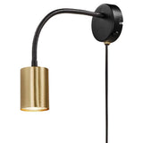 Nordlux Explore Flex LED wall light in brass - British product