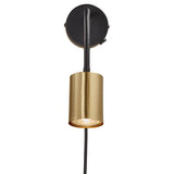 Nordlux Explore Flex LED wall light in brass - British product